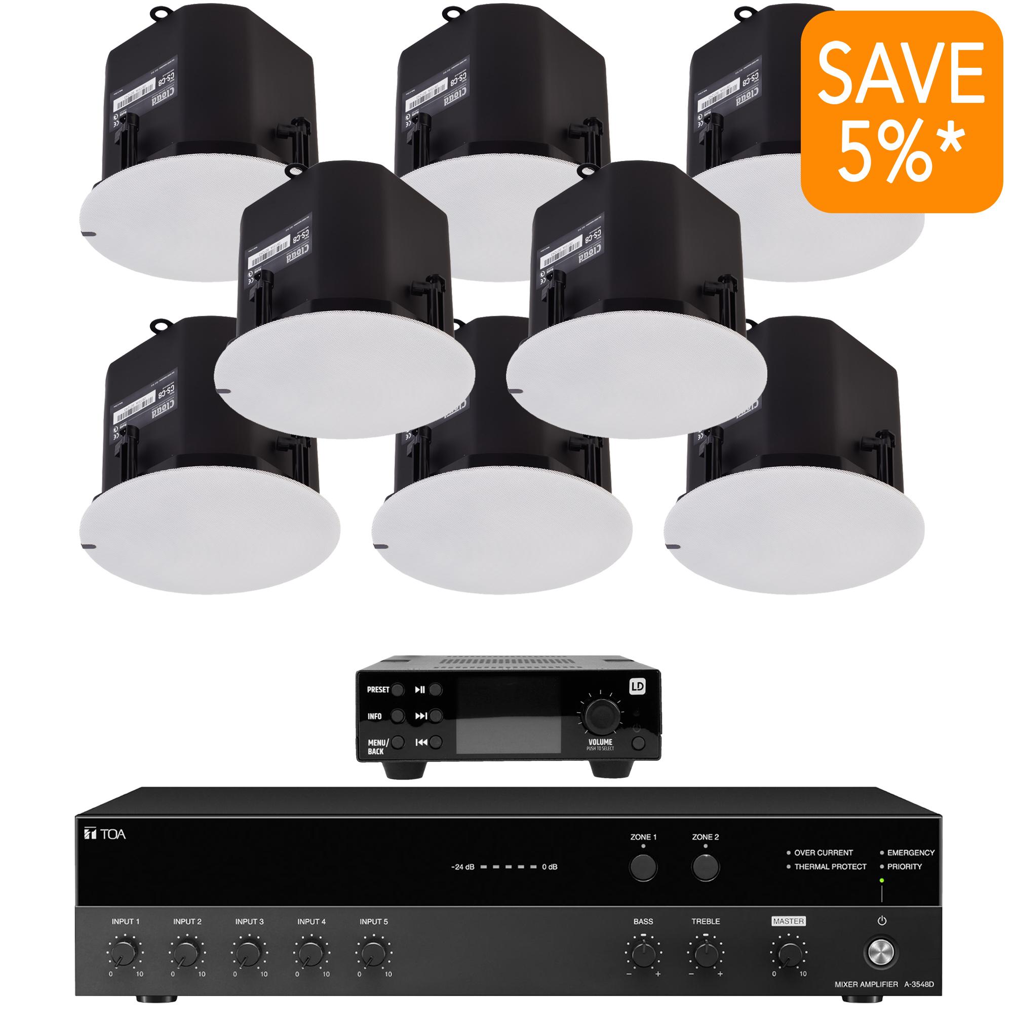 CAS System Package Also Available with 8 White Ceiling Speakers