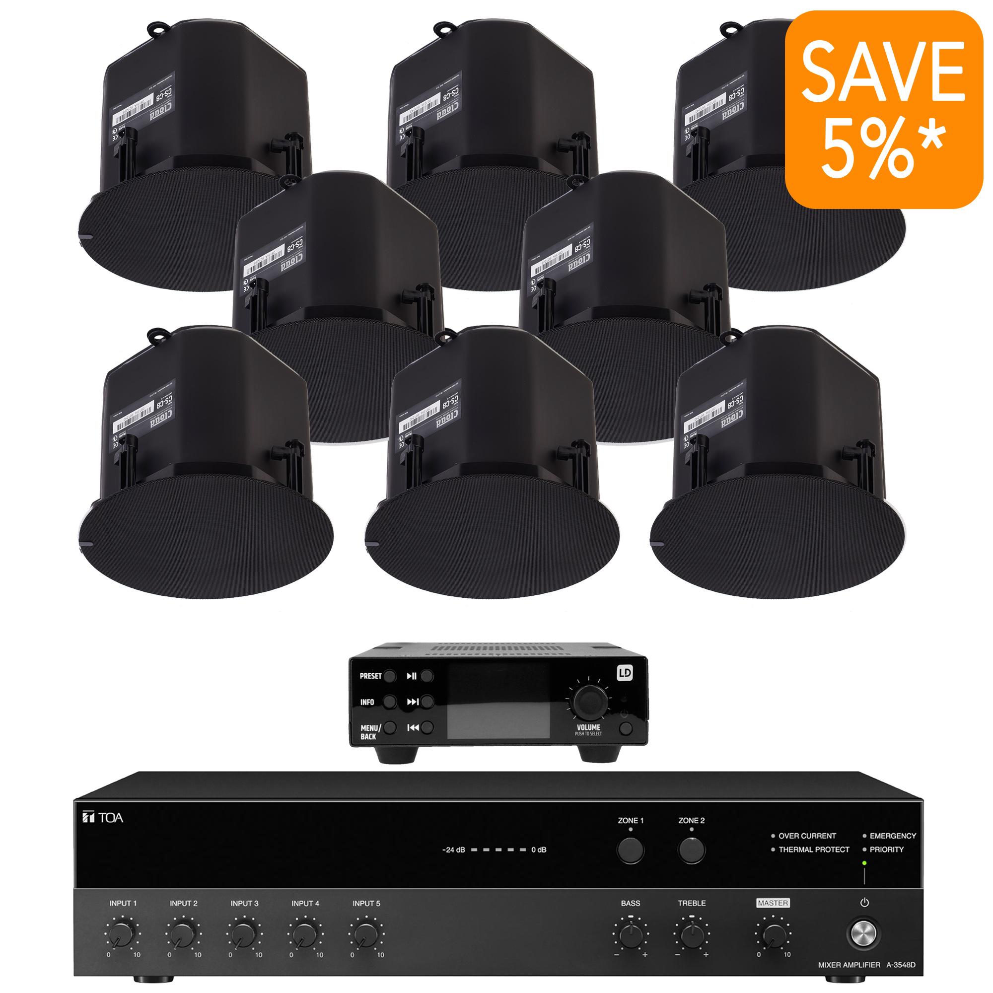 CAS System Package Also Available with Black Ceiling Speakers