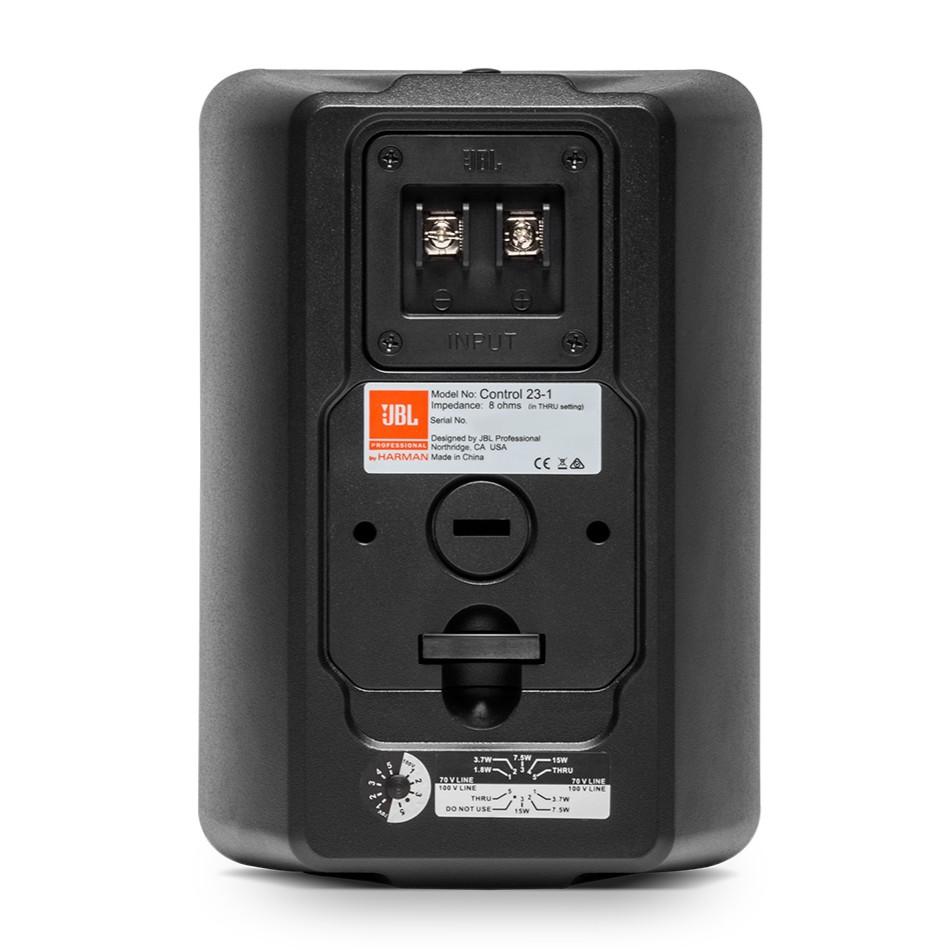 JBL Control 23-1 Ultra Compact, 3", Cabinet Loudspeakers, Black, rear