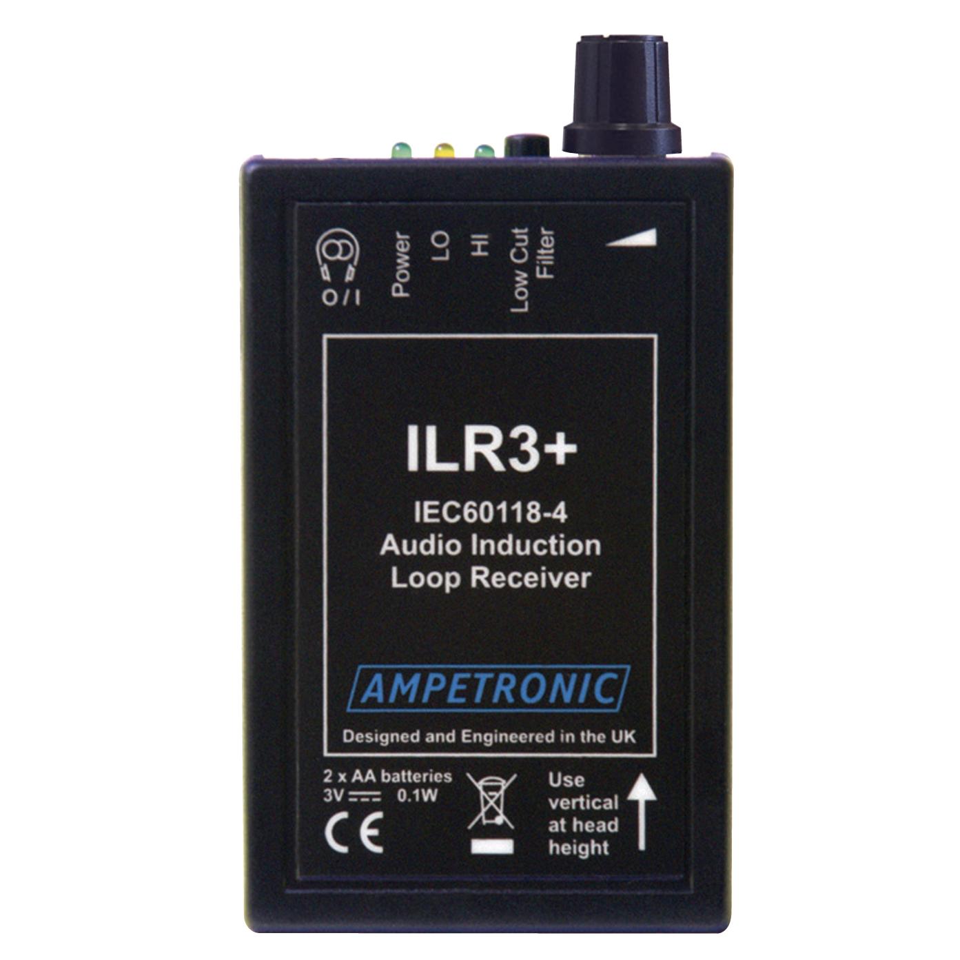 Ampetronic ILR3+ Audio Induction Loop Receiver / Tester / Listener Front View