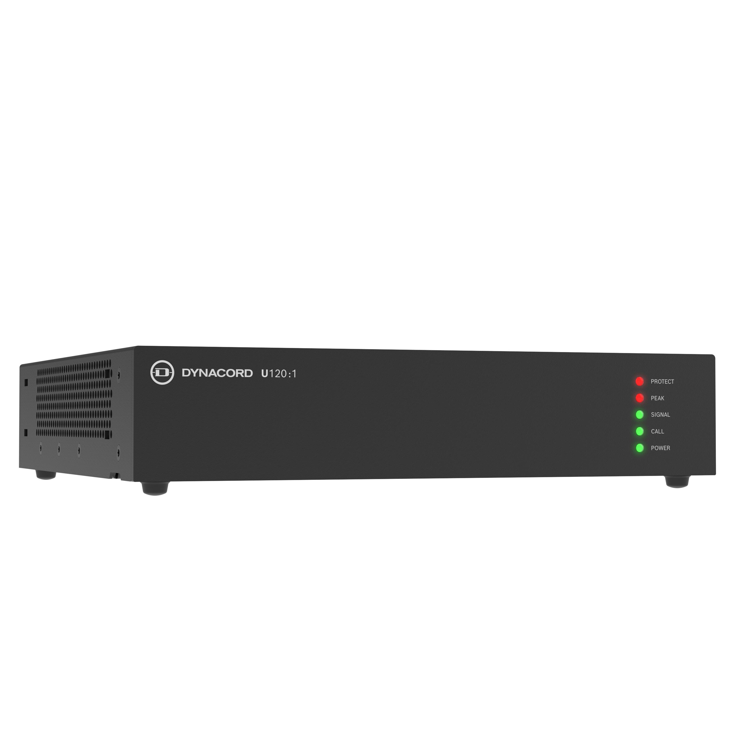 Dynacord U120:1, Single Channel Power Amplifier, Front Angled View