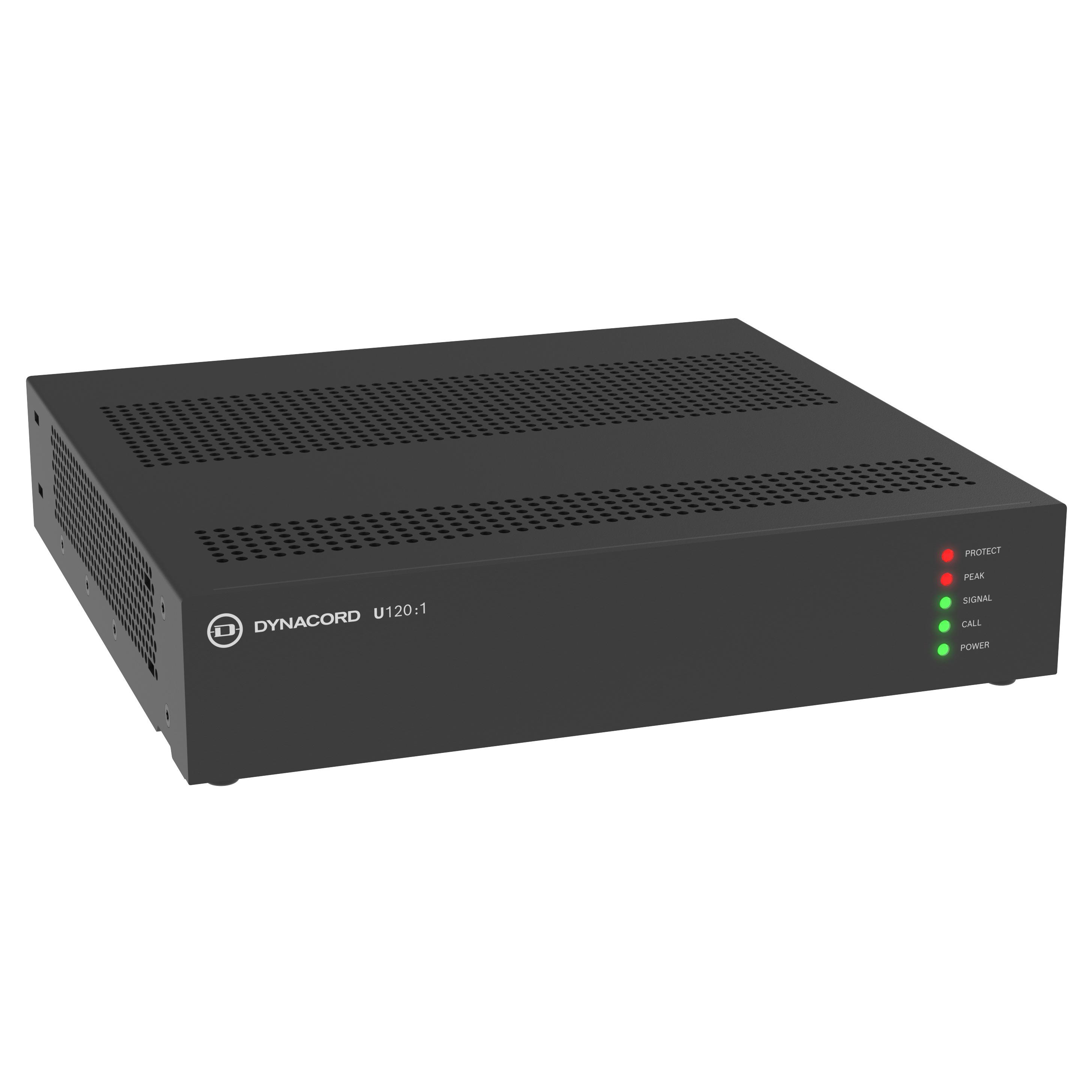 Dynacord U120:1, Single Channel Power Amplifier, Front Angled View from Above