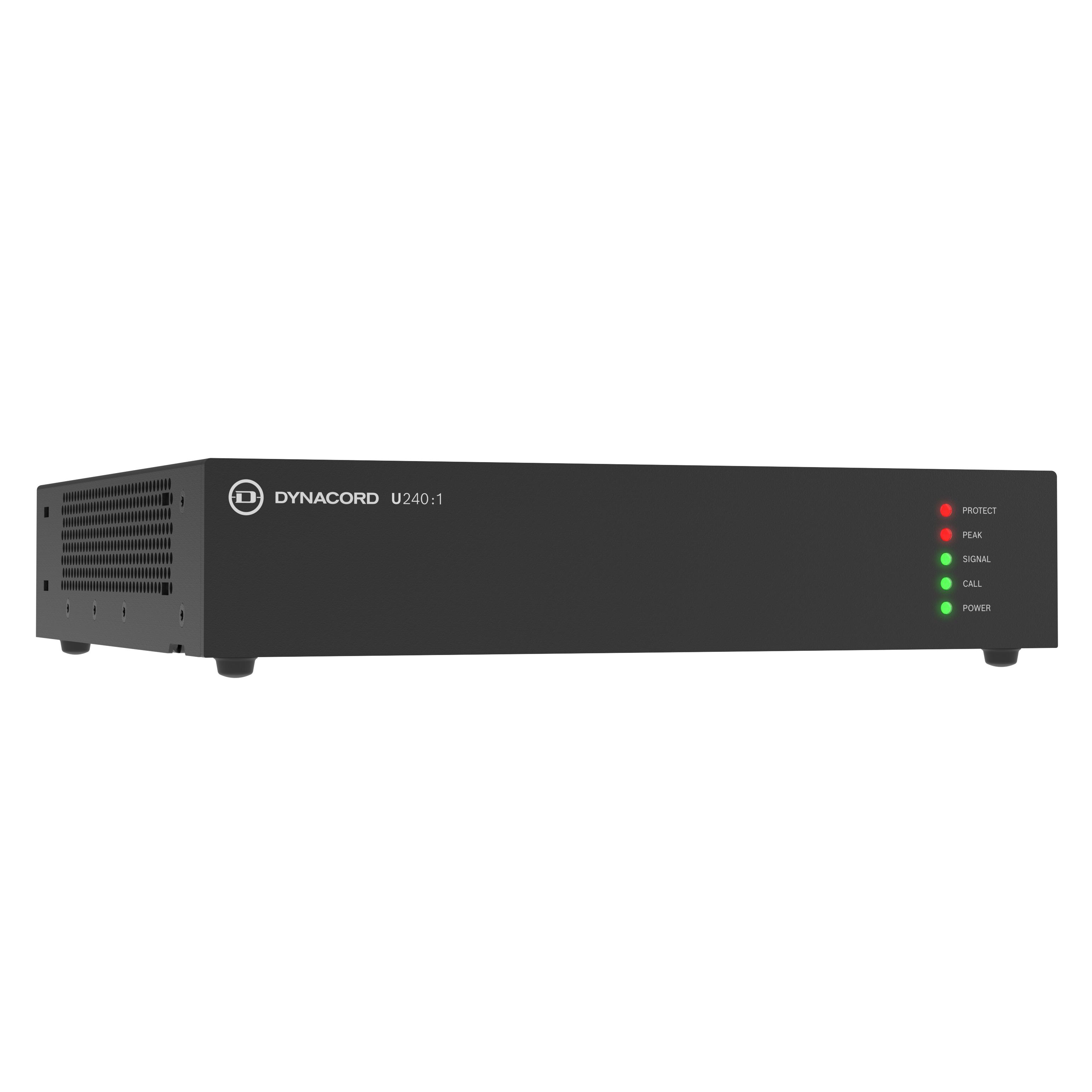 Dynacord U240:1, Single Channel Power Amplifier, Front Angled View