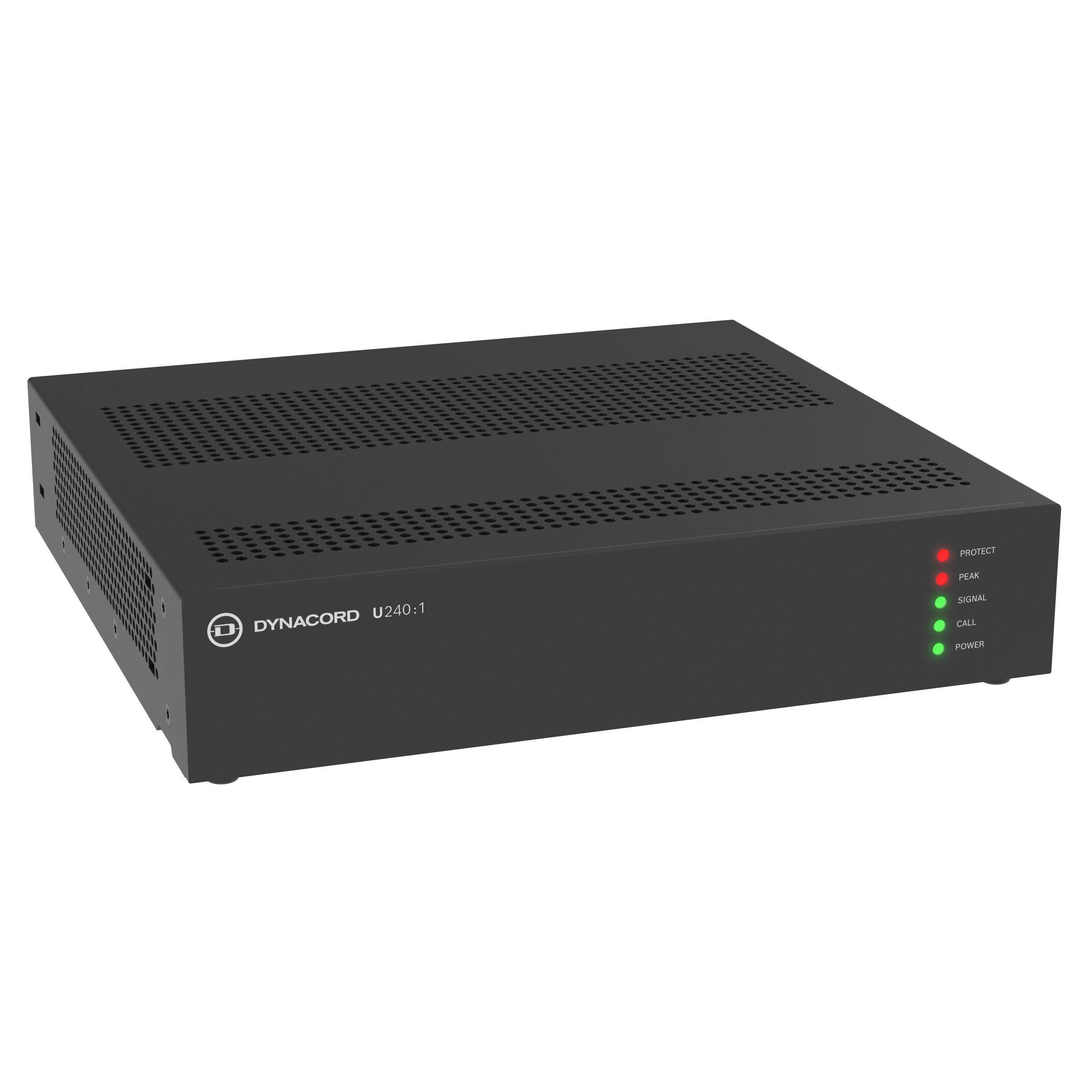 Dynacord U240:1, Single Channel Power Amplifier, Front Angled View from Above