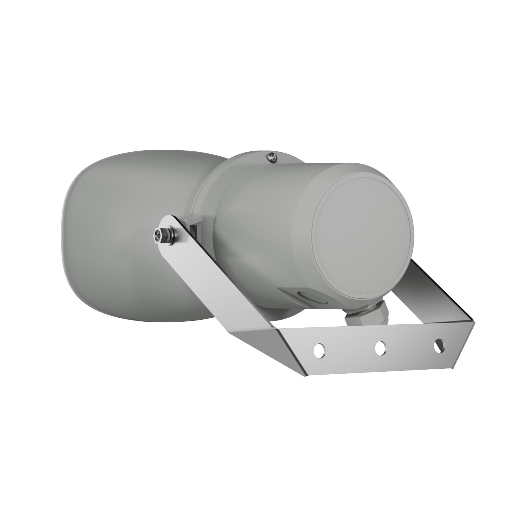 Bosch LHE-10CGE, EN54-24, IP66, 10W horn loudspeaker. Rear Angled View.